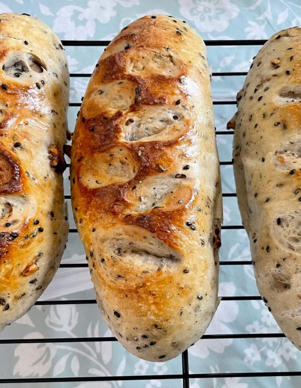 Black Sesame & Walnut Bread