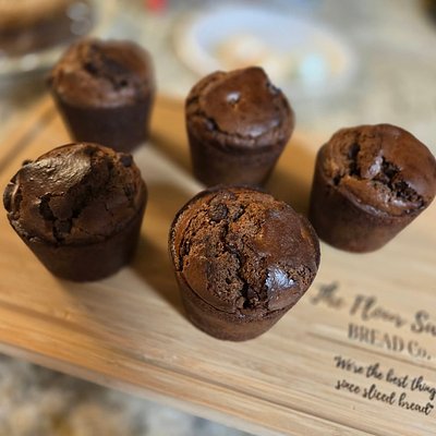 Sourdough Chocolate Chocolate Muffins