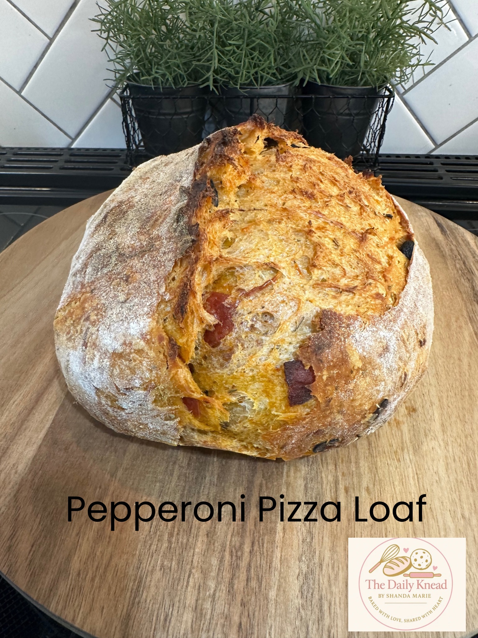 Sourdough Pepperoni Pizza Loaf 