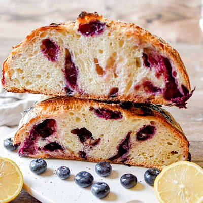 Blueberry Lemon Sourdough Loaf