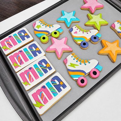 Roller Skate Decorated Cookie Set
