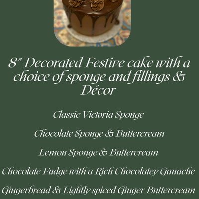 8”festive Cake  