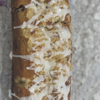 Blueberry Lemon Loaf with a Lemon Glaze 
