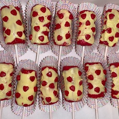 Pizza Theme Chocolate Covered Marshmallows 