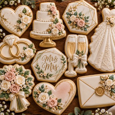 Extra Large Cookie Cut Celebration Wedding