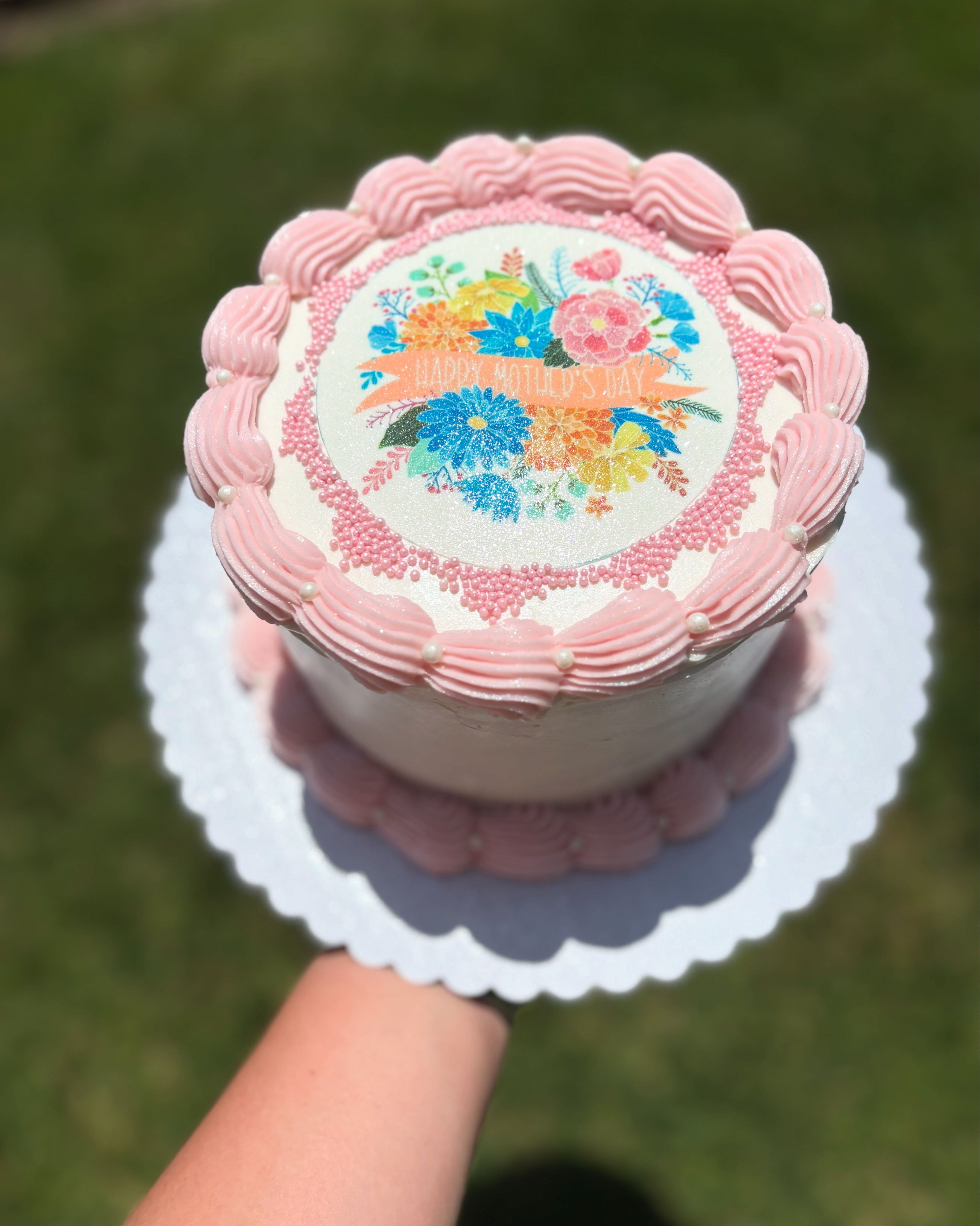 6 Inch Round With Top Edible Image 