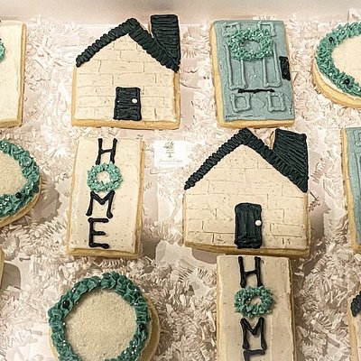 Buttercream Sugar Cookies (these aren’t the super detailed hard royal iced cookies). 