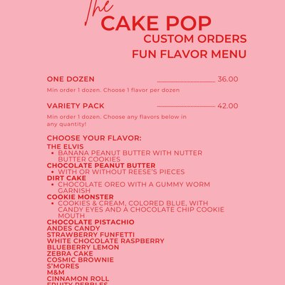 Cake Pop Custom Order