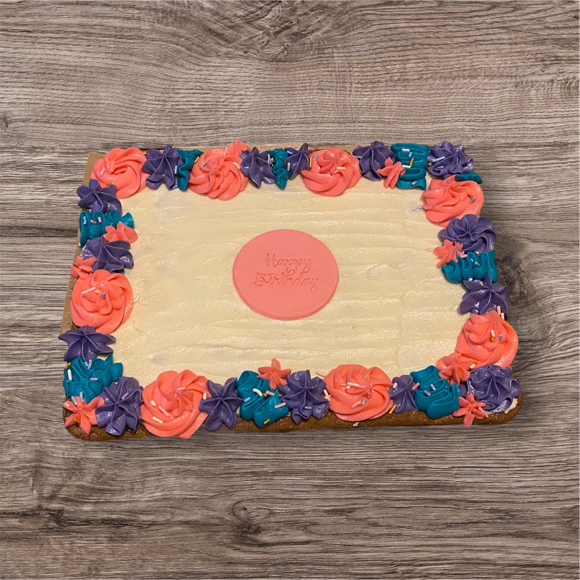 8X10 Rectangle Cookie Cake 