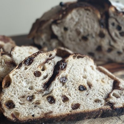 January Seasonal Selection-Swirled Cinnamon Raisin Sourdough Boule