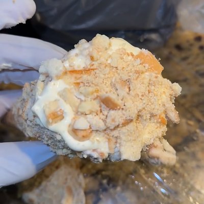 Banana Pudding Cheesecake Waffle Cone