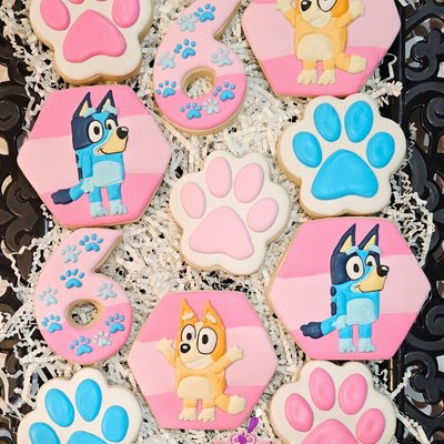 Bluey & Bingo Birthday Sugar Cookies 