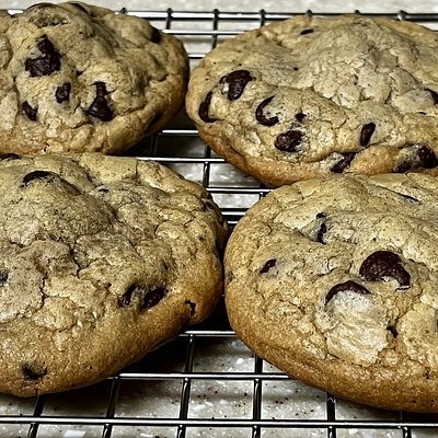 Hazelnut Stuffed Chocolate Chip Cookie
