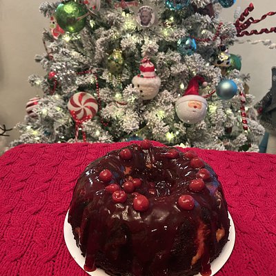 Chocolate Cherry Cheesecake Bundt