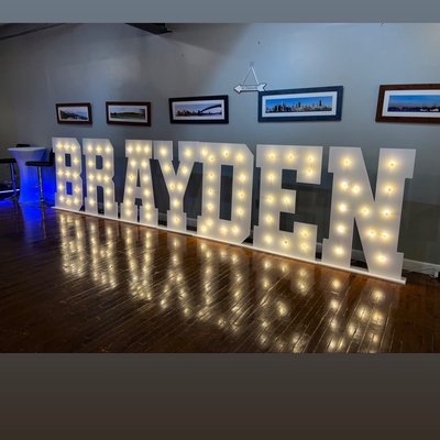 White Wooden Marquee Letters 
