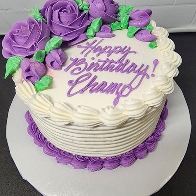8in Round Floral Serves 12-20