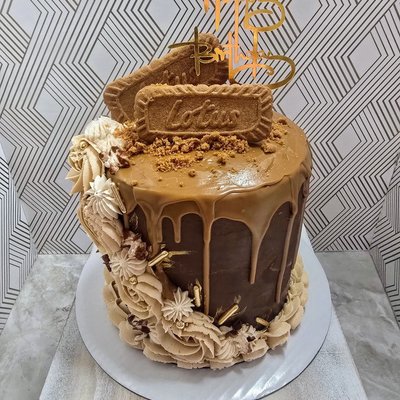 Triple Layer 6" Biscoff Cookie Butter Drip Cake