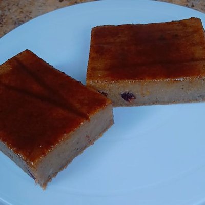 4"-Traditional Jamaican sweet potato pudding