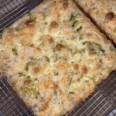 Dill Pickle Sourdough Focaccia 