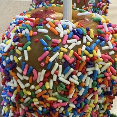 Carmel Apple With Sprinkles 