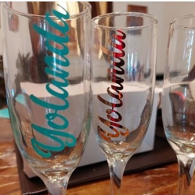 Personalized  Flute Glass