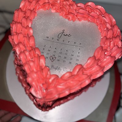 8inch Custom Heart Cake