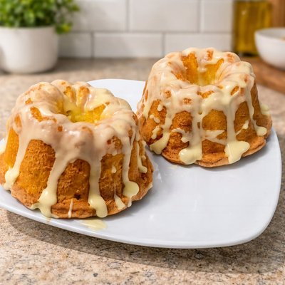 Mini Bundt Glazed Lemon Pound