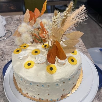 Fall Festive Themed White Cake