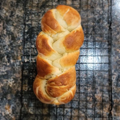 Cardamom Braided Bread loaf