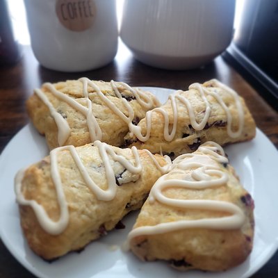 Sourdough Cranberry Orange Scones 