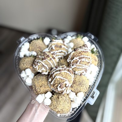 S’mores Chocolate covered Strawberries 