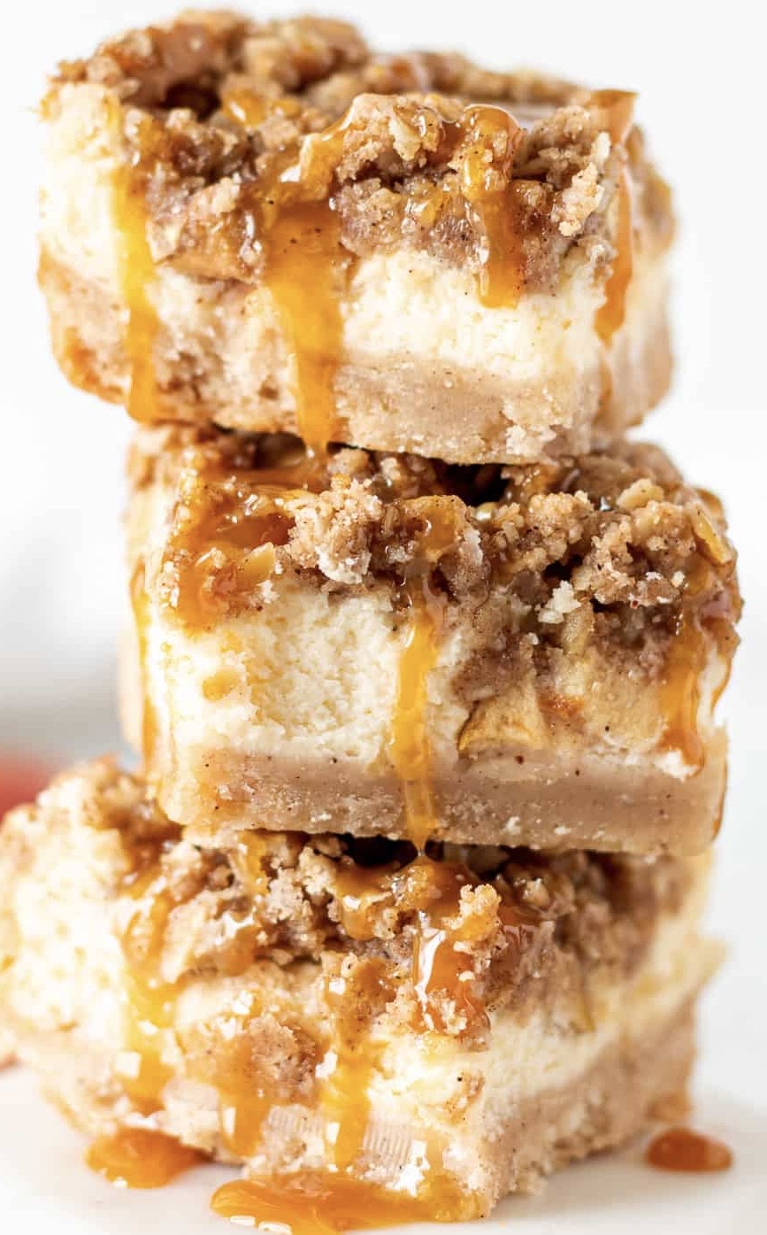 Apple Chai Cheesecake Bars