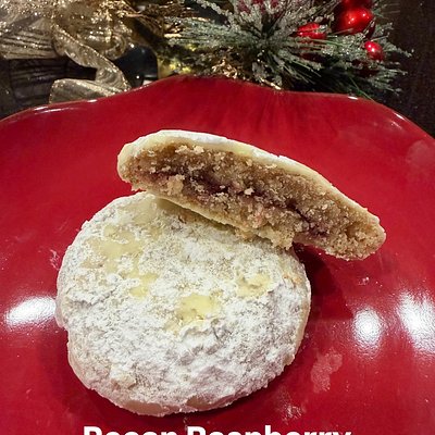 6-Pack Raspberry Pecan Snowball Cookies