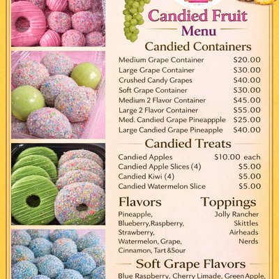 2 Flavor Candied Grape Containers 