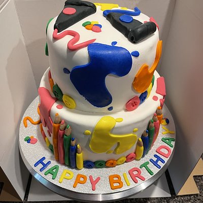 Art Theme Cake
