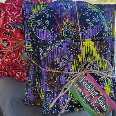 9 Piece Potholder Sets - Purple & Black Phoenix