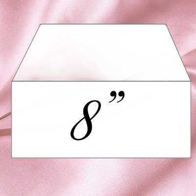 8” Square Cake (3 Layer) 16-2x2 Pieces