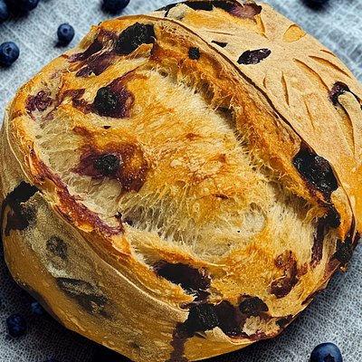 Blueberry Lemon Sourdough Loaf 