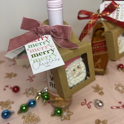 Wine Bottle Cookie Gift 