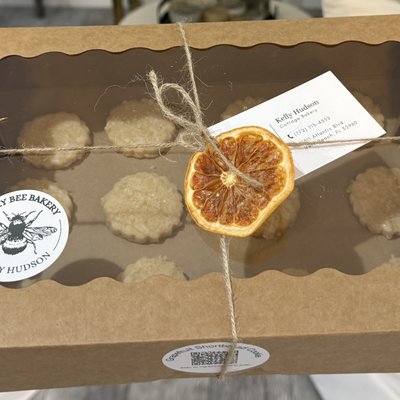 Grapefruit Shortbread Cookies - 1 Dozen Mini