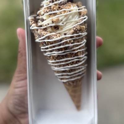 Heath bar cheesecake cone