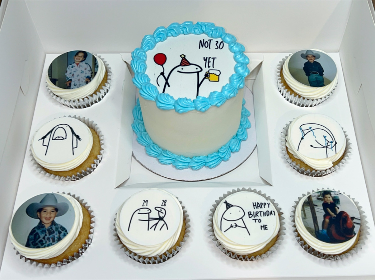 4’ Cake W/ 8ct Cupcakes 