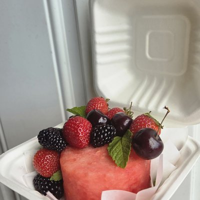 Watermelon Fruit Bento Cake 