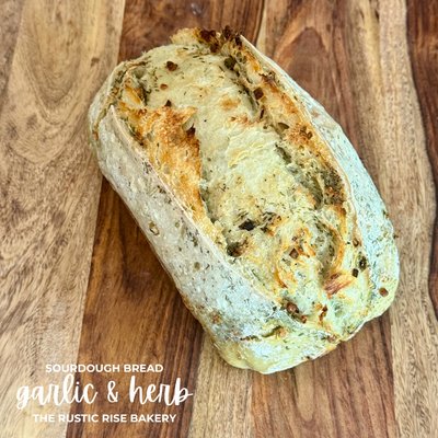 Roasted Garlic And Herb Sourdough Loaf