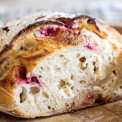 White Chocolate & Raspberry Sourdough Loaf