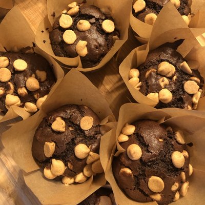 chocolate peanut butter muffins