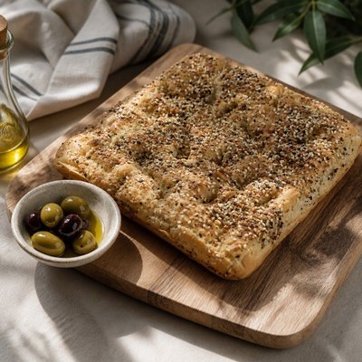 Focaccia Bread - Everything Bagel (Vegan)