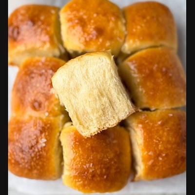 Soft Sourdough Brioche Dinner Rolls