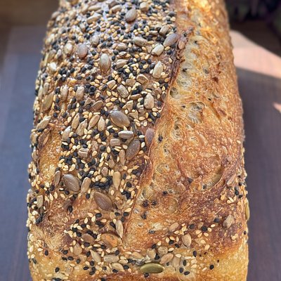 Seeded Sourdough Pan Loaf