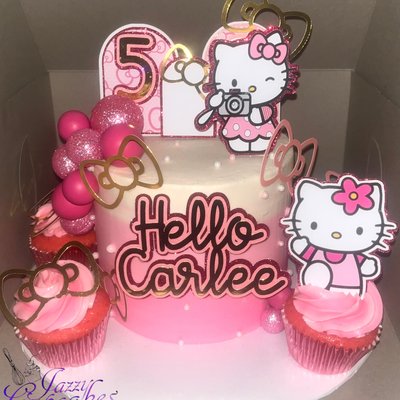 Themed 6in. Cake w/6 Matching cupcakes (Feeds Up To 18 Guest) 